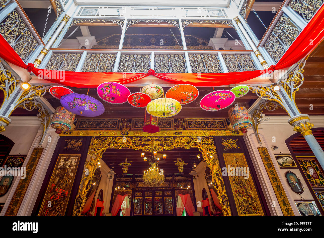 Musée Baba Nyonya, George Town, Penang, Malaisie. Banque D'Images
