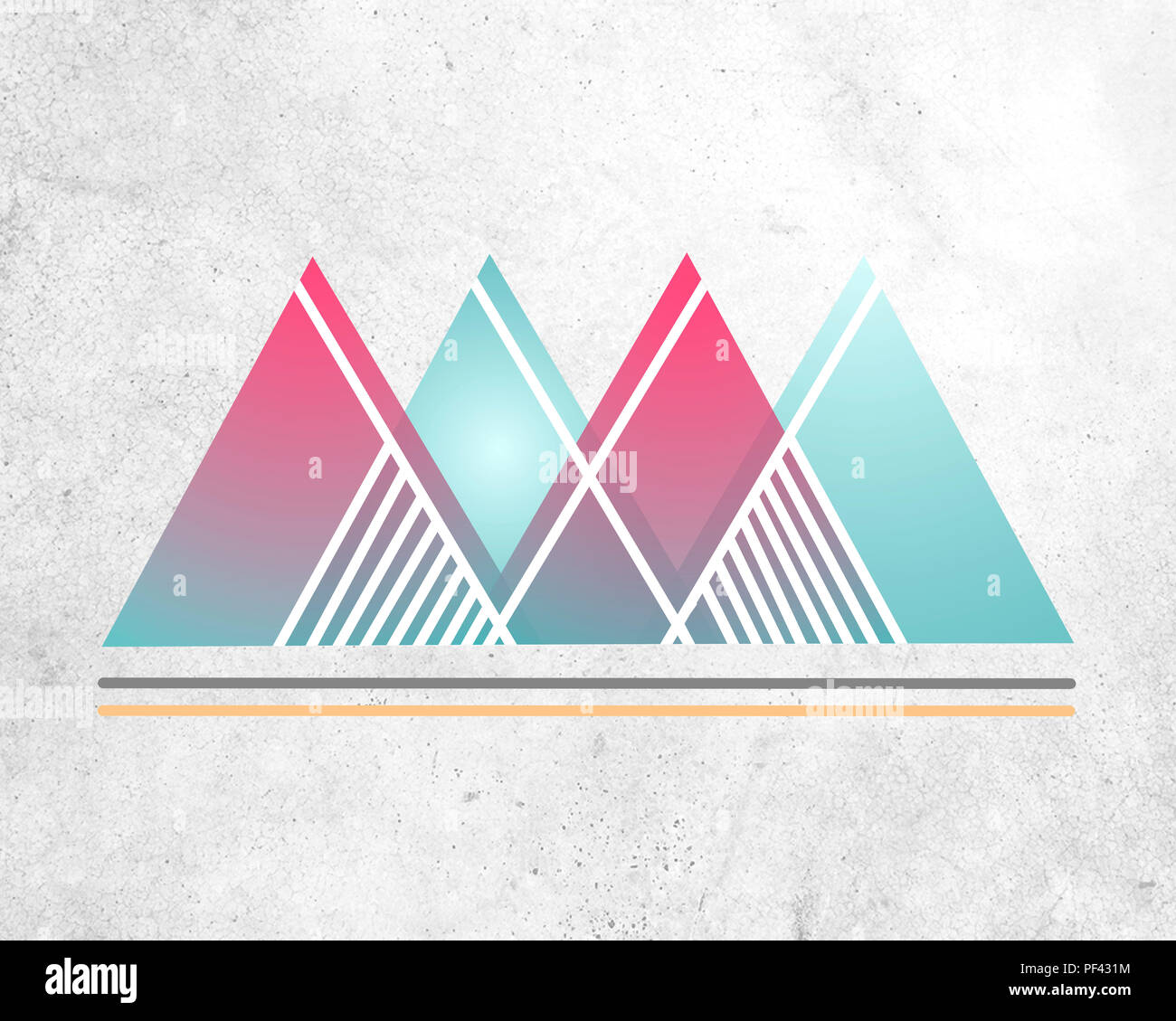 Illustration à la main ou un dessin de certains autochtones Résumé symbole géométrique Banque D'Images