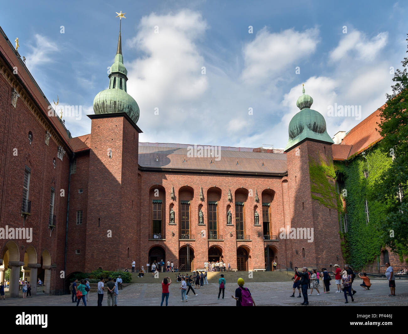 Stockholm, Suède - août 2, 2018 : Cour de l'Hôtel de Ville de Stockholm, Stockholm, Suède. Banque D'Images