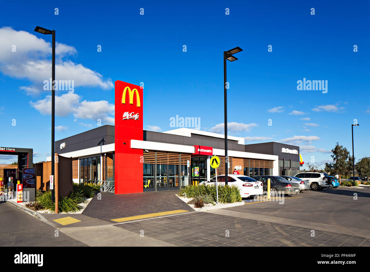 Ballarat Australie / McDonald's McCaf'e Restaurant à Lucas Ballarat. Banque D'Images