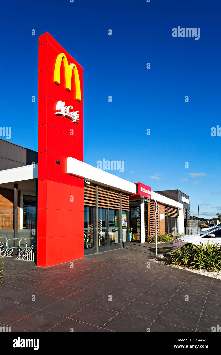 Ballarat Australie / McDonald's McCaf'e Restaurant à Lucas Ballarat. Banque D'Images