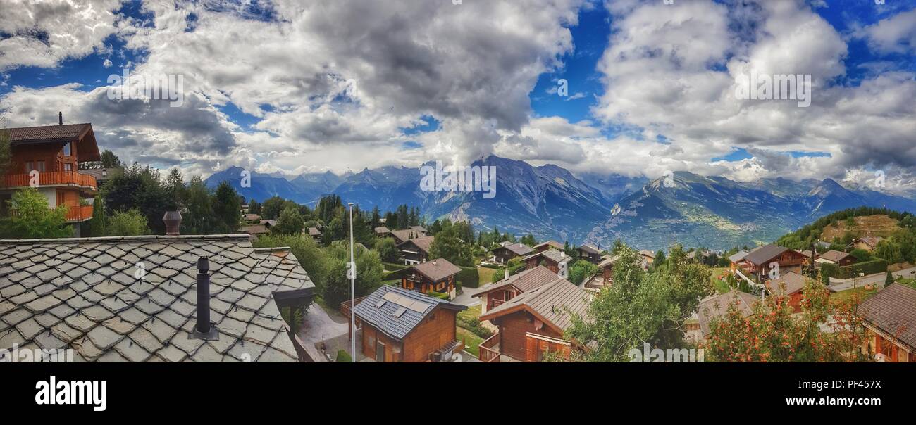 Paysage de montagnes, la Suisse Banque D'Images