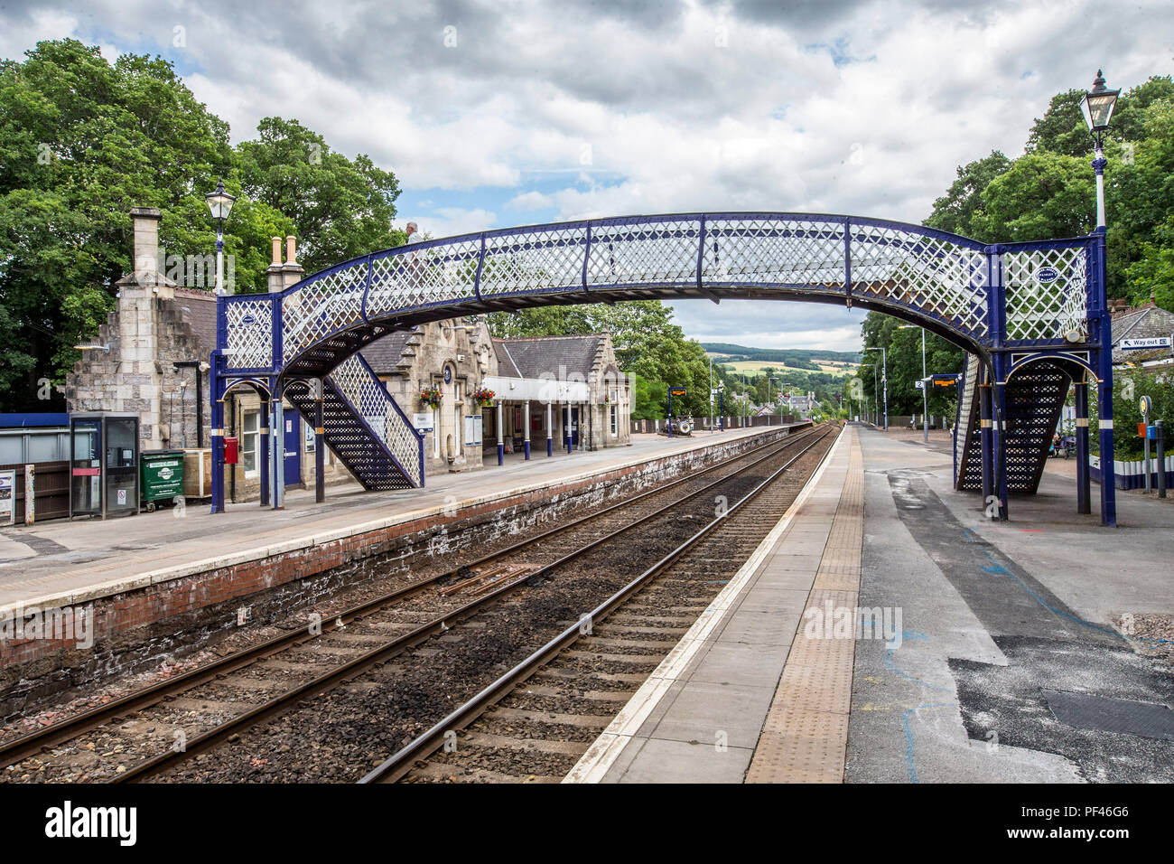 La gare de Pitlochry Scotland Banque D'Images