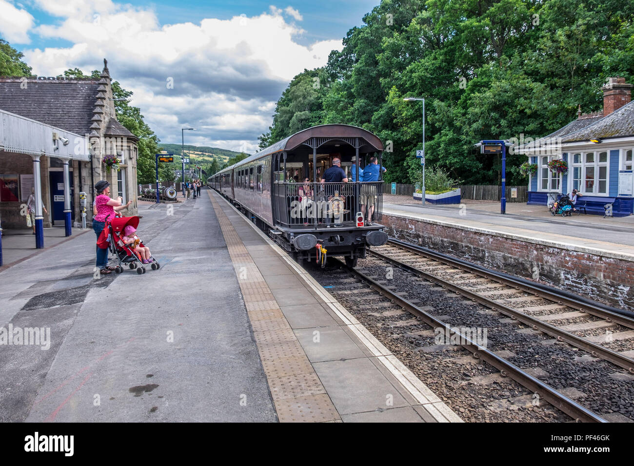 La gare de Pitlochry Scotland Banque D'Images