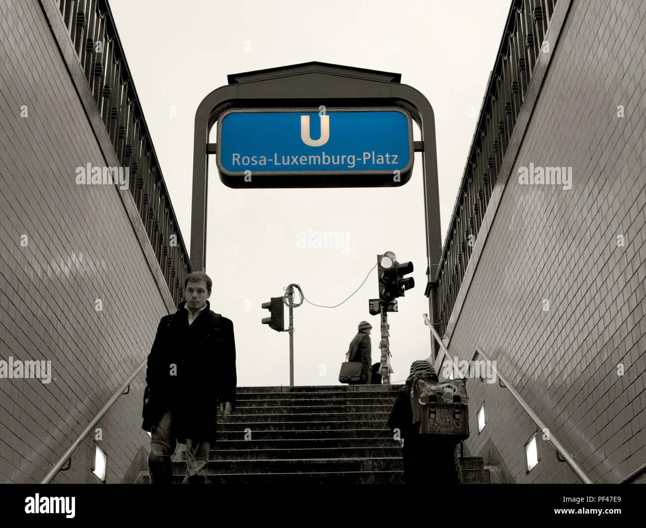 Berlin, Allemagne, le 19 janvier 2010, Rosa Luxemburg Platz -, U-Bahn, du nom de la martyre révolutionnaire communiste allemand, © Peter SPURRIER, Banque D'Images