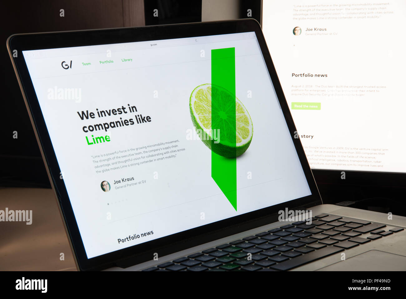 Milan, Italie - 15 août 2018 GV : services bancaires en ligne d'accueil du site. Logo GV visible. Banque D'Images