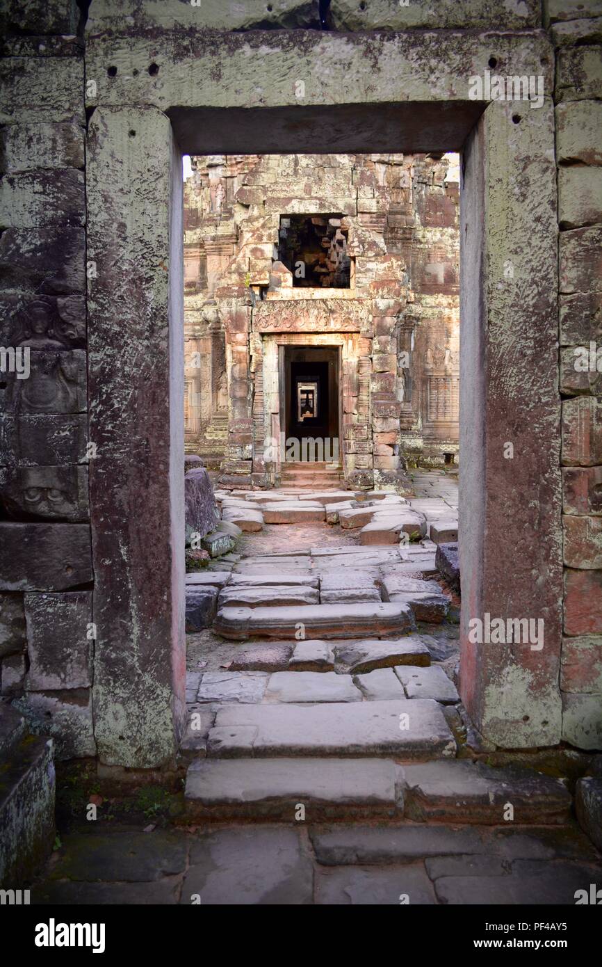 Preah Khan temple au Cambodge Banque D'Images