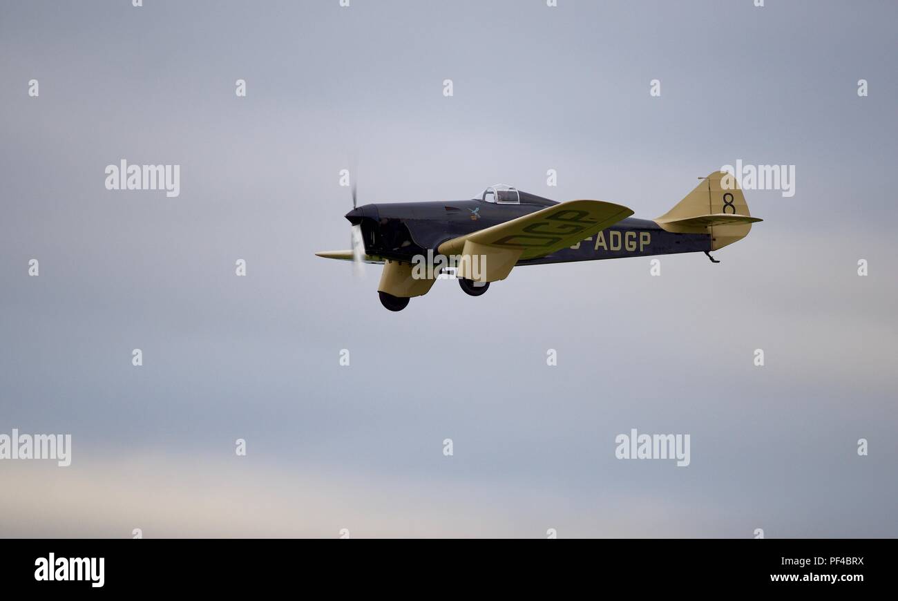 La seule survie Miles Hawk avion volant à six vitesses de Shuttleworth 2018 Flying Proms Banque D'Images