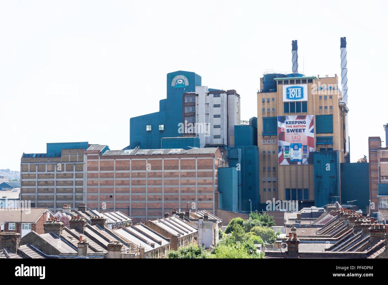 L'usine de sucre Tate & Lyle, Silvertown, London, Greater London, Angleterre, Royaume-Uni Banque D'Images