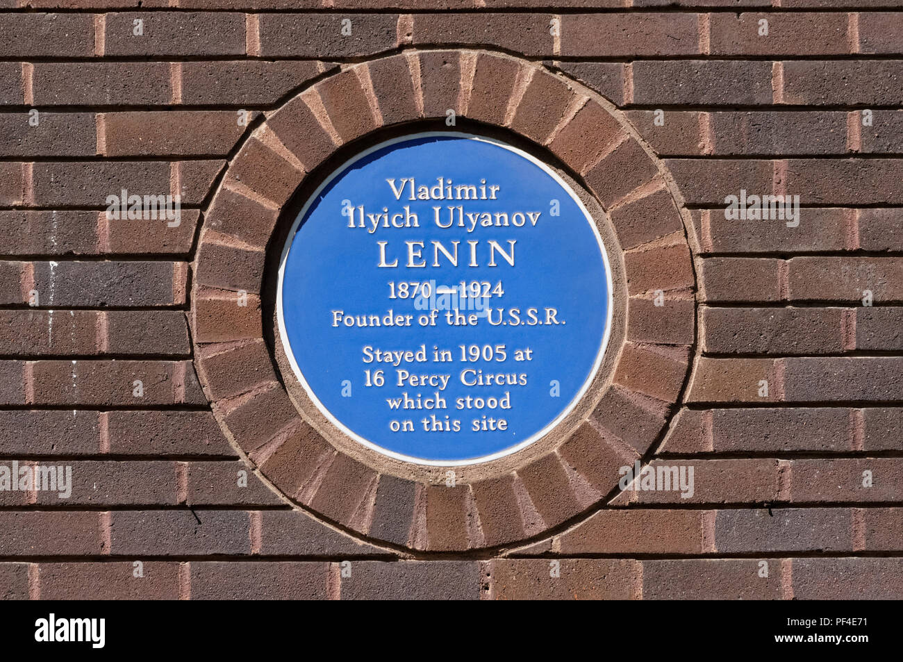 Vladimir Lénine Blue Plaque à King's Cross, Londres Angleterre Royaume-Uni UK Banque D'Images