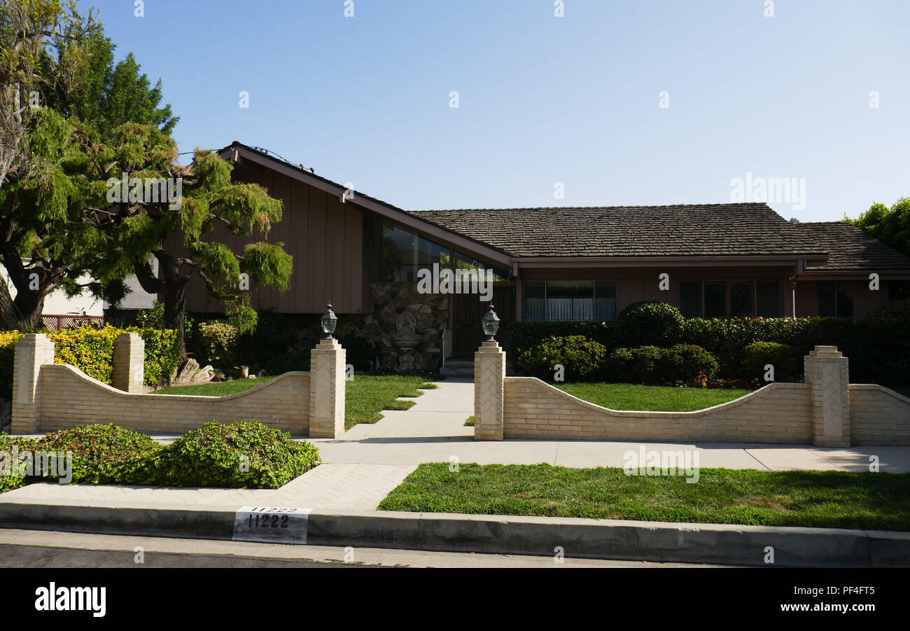 Californie, USA. 18 août 2018. Une vue générale de la Brady Bunch House le 18 août 2018 à North Hollywood, Californie. Photo de Barry King/Alamy Live News Banque D'Images