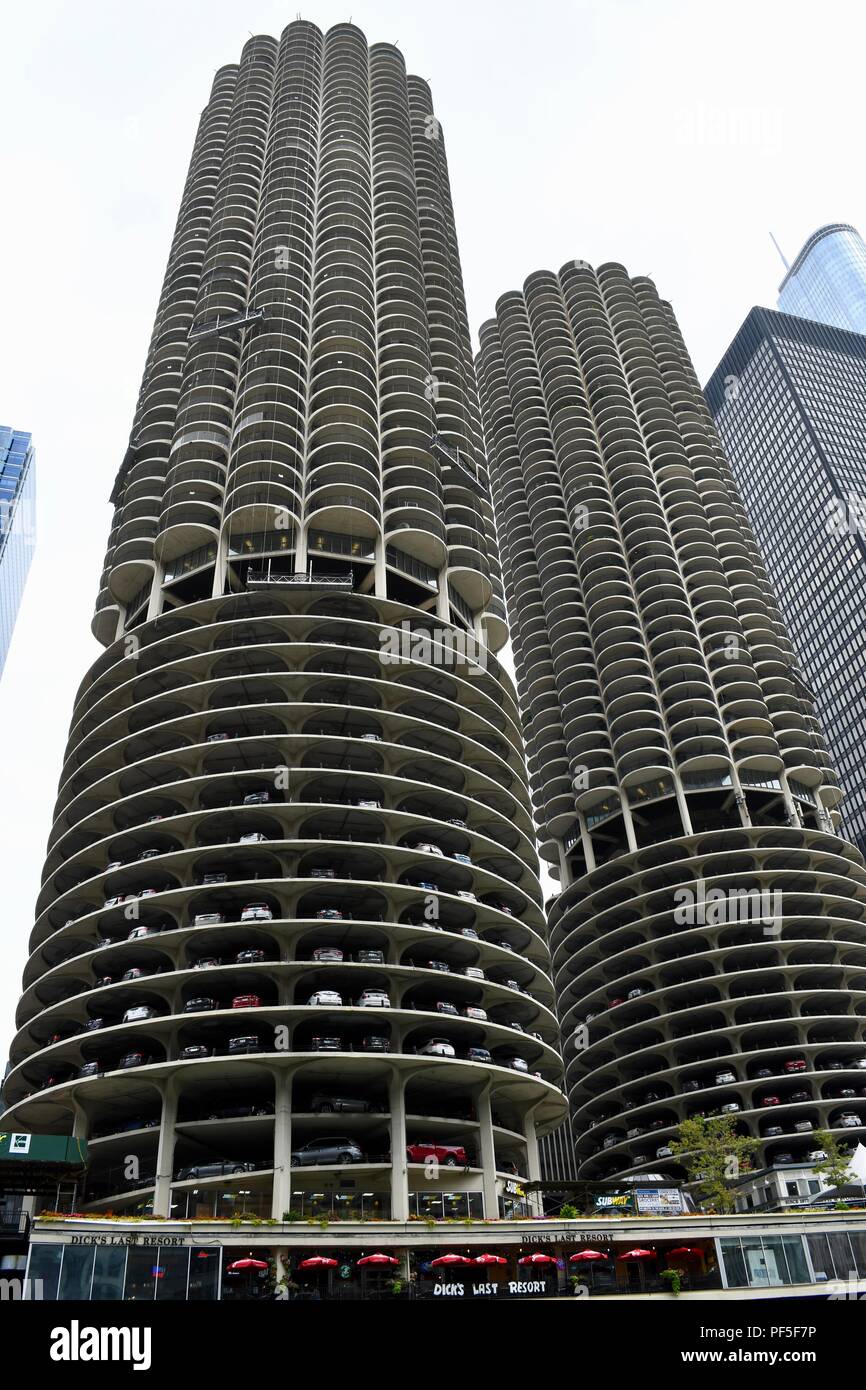 Le Marina City à Chicago Banque D'Images