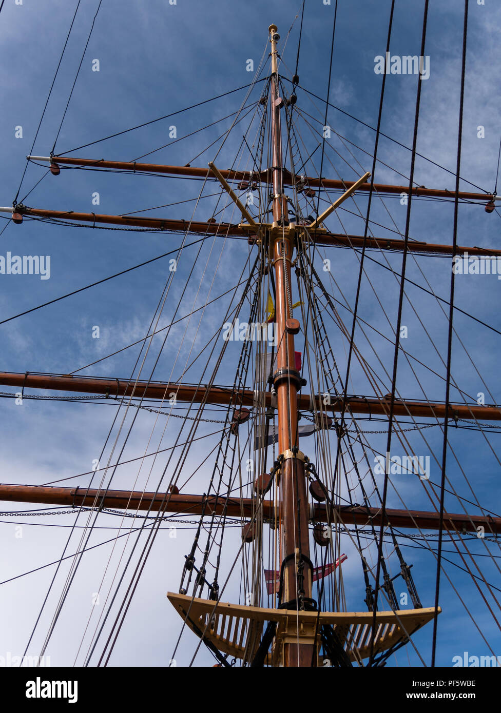 RRS Discovery, le Capitaine Scott's Antarctic ship, Discovery Point, Dundee, Ecosse, Royaume-Uni Banque D'Images