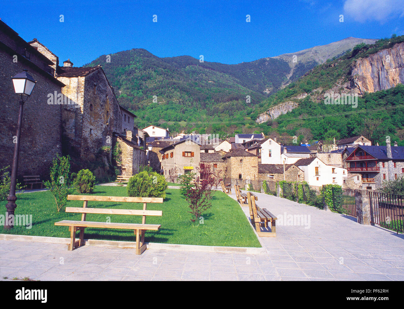 Torla, province de Huesca, Aragon, Espagne. Banque D'Images