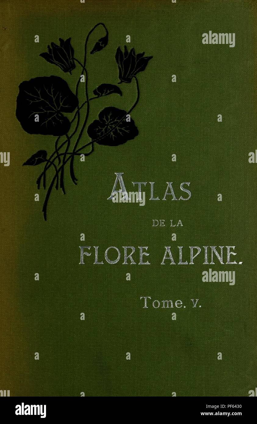 Atlas de la flore alpine Banque D'Images