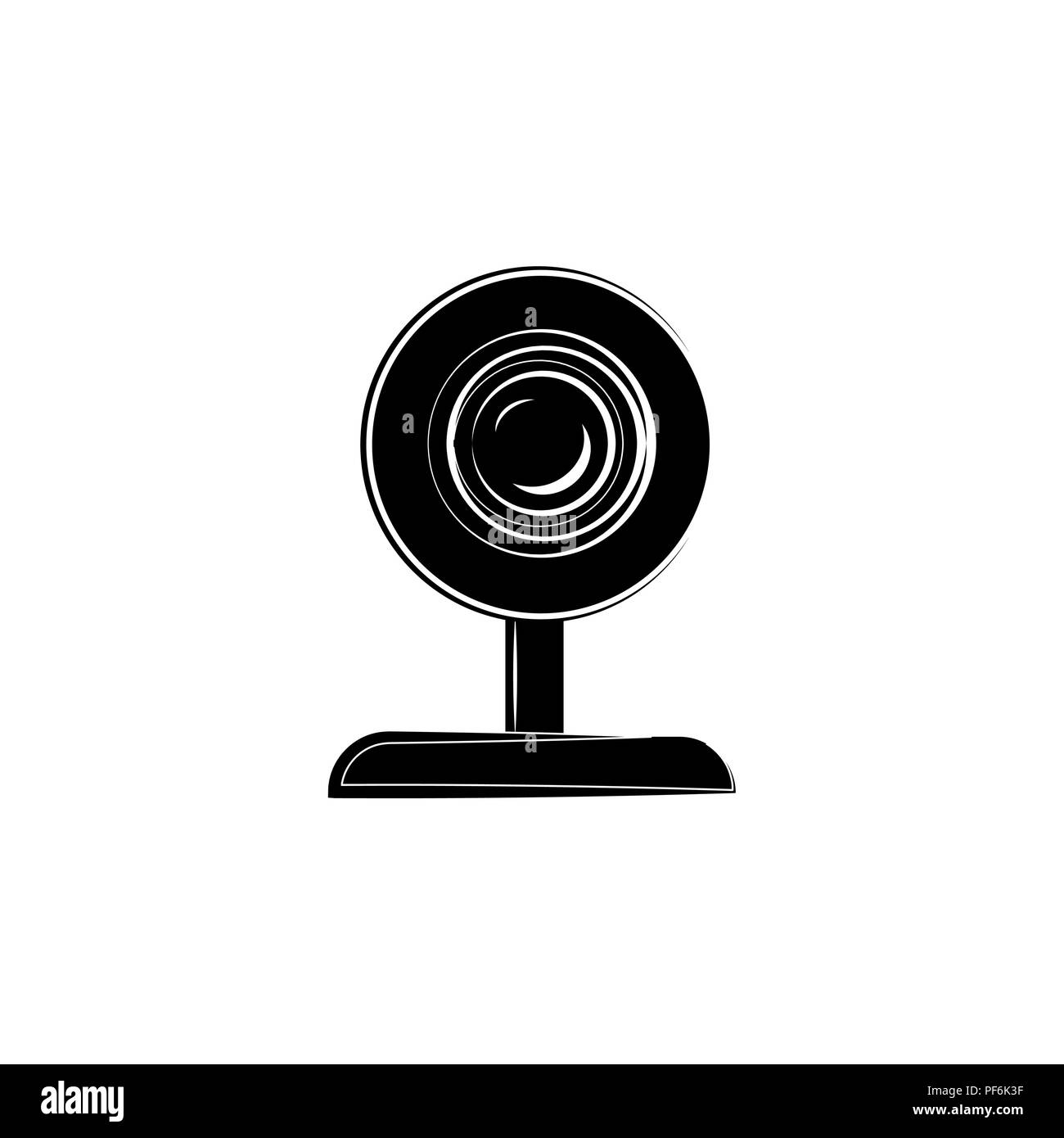 L'icône Webcam vector noir sur fond blanc Image Vectorielle Stock - Alamy