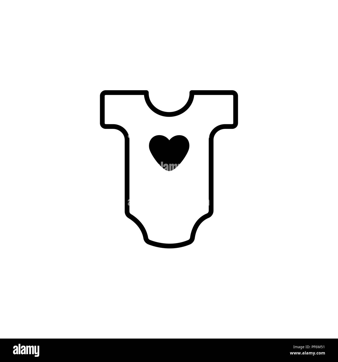 L Icone De La Ligne Web Les Vetements De Bebe Le Corps De L Enfant Image Vectorielle Stock Alamy