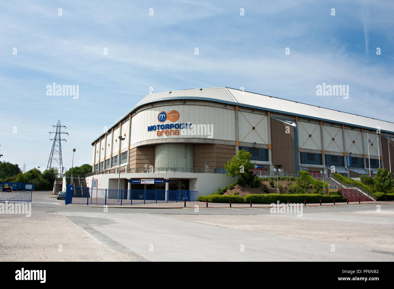 Le Sheffield Motorpoint Arena bâtiment a été nommé en 2010 et a changé son nom pour FlyDSA Arena Sheffield par Doncaster Airport en 2015 Banque D'Images