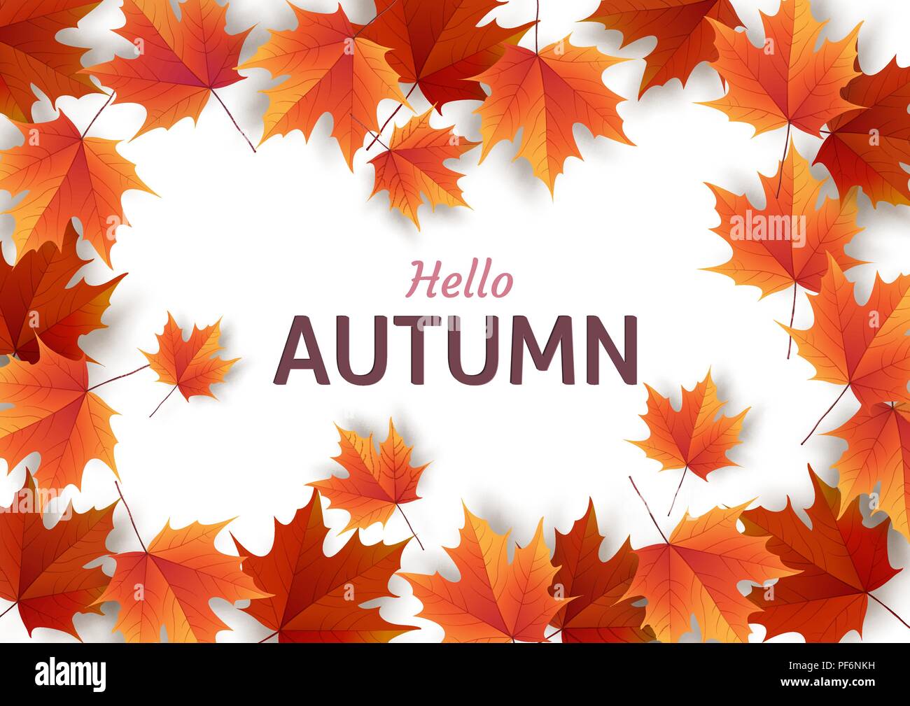 Les feuilles d'automne. Automne feuilles de chêne très colorés. Modèle pour les affiches. Vente saisonnière en boutique. Vector Illustration Illustration de Vecteur