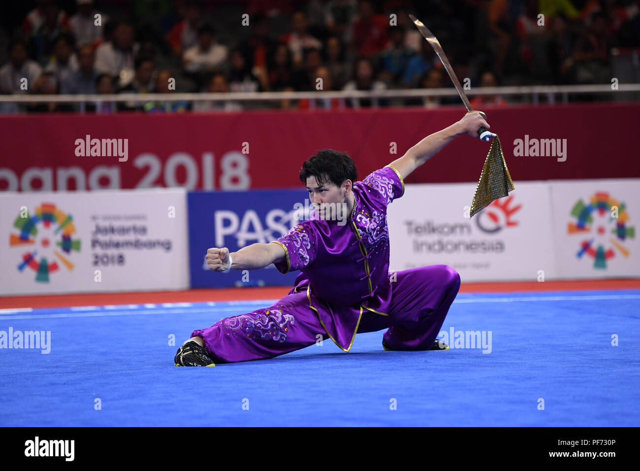 Jakarta, Indonésie. 20e Août, 2018. Betto Hibiki de Japon au cours de la concurrence de la concurrence Daoshu Men's Daoshu Gunshu & All-Round match lors de la 18e Jeux asiatiques à Jakarta, Indonésie, le 20 août 2018. Source : Xinhua/Yulong Pan/Alamy Live News Banque D'Images