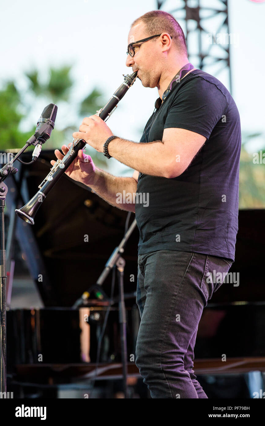 Festival de Jazz à Juan 2018 - Jour 8 - Performances comprend : Biréli Lagrène & Charlier / Sourisse Big Band Où : Juan-les-Pins, Antibes, France Quand : 19 Jul 2018 Credit : Marta Szczesniak/WENN.com Banque D'Images