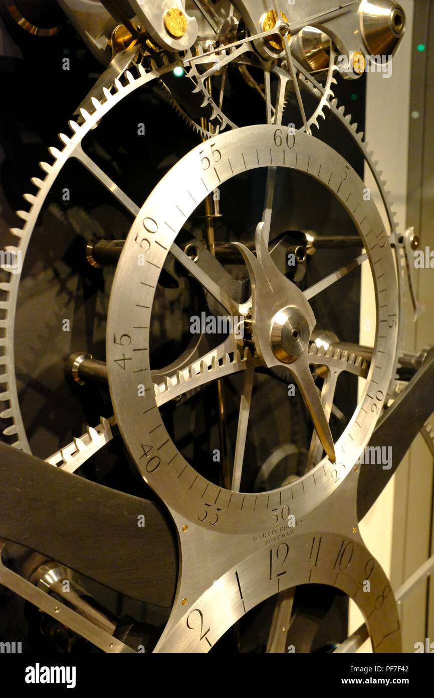 Réveil Burgess B 2015 record Guinness pour les mondes les plus horloge à pendule mécanique précis au Royal Observatory Greenwich London UK Banque D'Images
