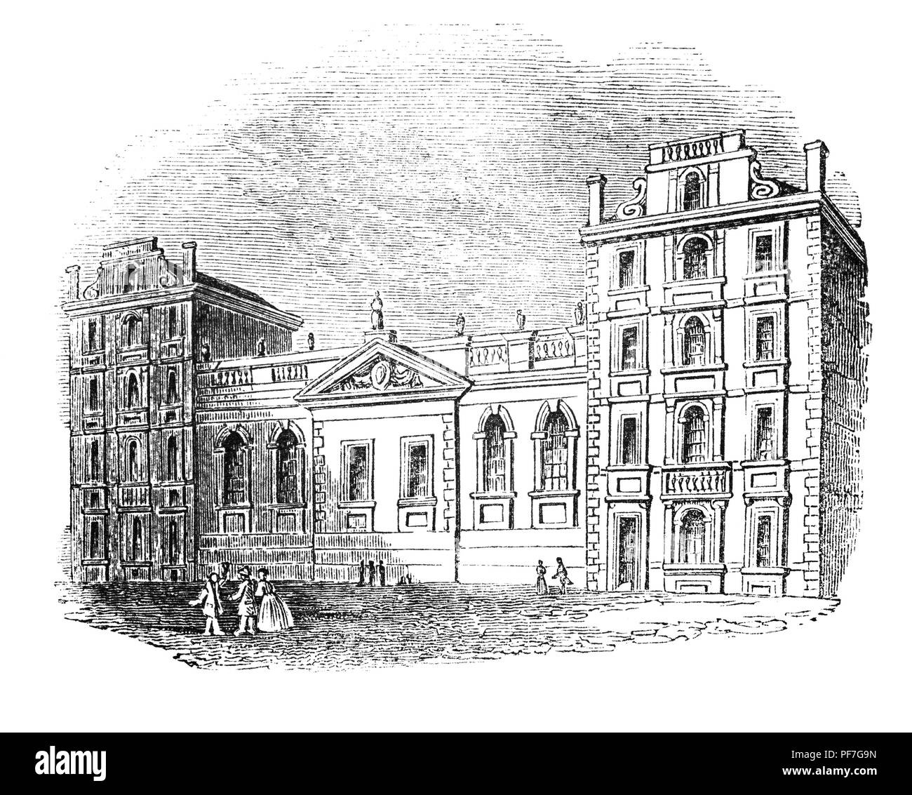 St Paul's à l'origine de l'école tire son nom de la Cathédrale St Paul à Londres. Une école cathédrale existait depuis environ 1103, mais par le 16ème siècle cependant, il avait diminué, et en 1509, une nouvelle école a été fondée par John Colet, Doyen de la Cathédrale St Paul, sur une parcelle de terrain au nord de la cathédrale. L'école d'origine, a été détruit avec la cathédrale dans le Grand Incendie de Londres en 1666 et reconstruite en 1670. A l'origine, l'école a fourni l'éducation pour 153 enfants que le nombre 153 a longtemps été associée à l'image miraculeuse de poissons projet enregistré dans l'Evangile de saint Jean. Banque D'Images