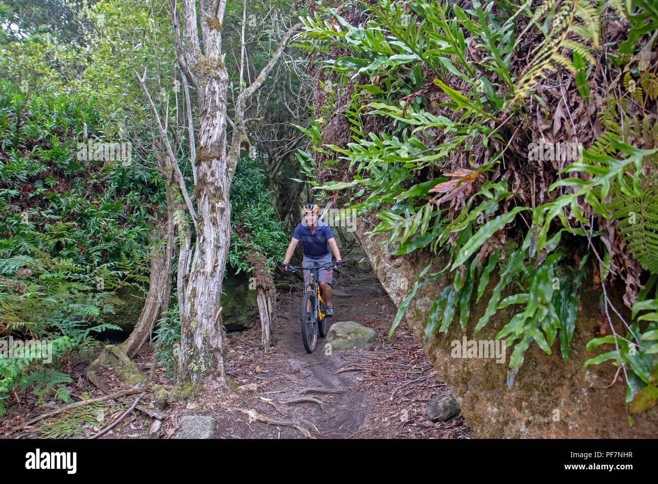 Randonnée à vélo sur le sentier bleu de l'Atlas à Derby Banque D'Images