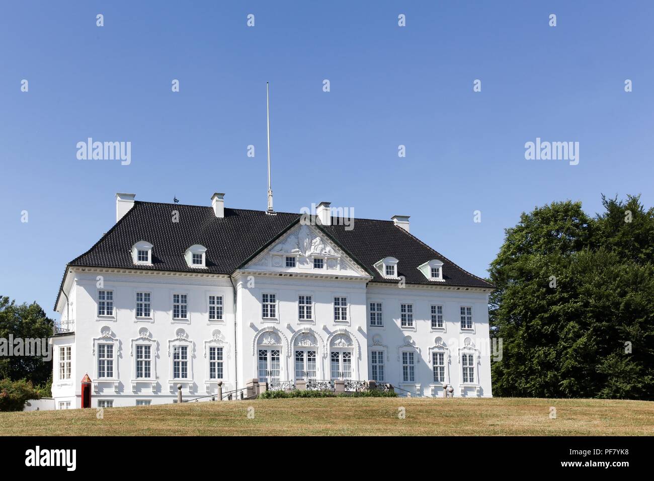 Marselisborg Palace est une résidence royale de la famille royale danoise à Aarhus. Il a été la résidence d'été de la Reine Margrethe II depuis 1967 Banque D'Images