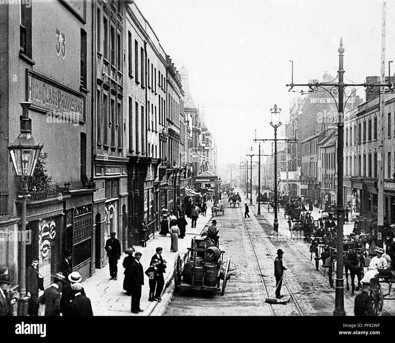 King Street, Cork, Irlande, début des années 1900 Banque D'Images