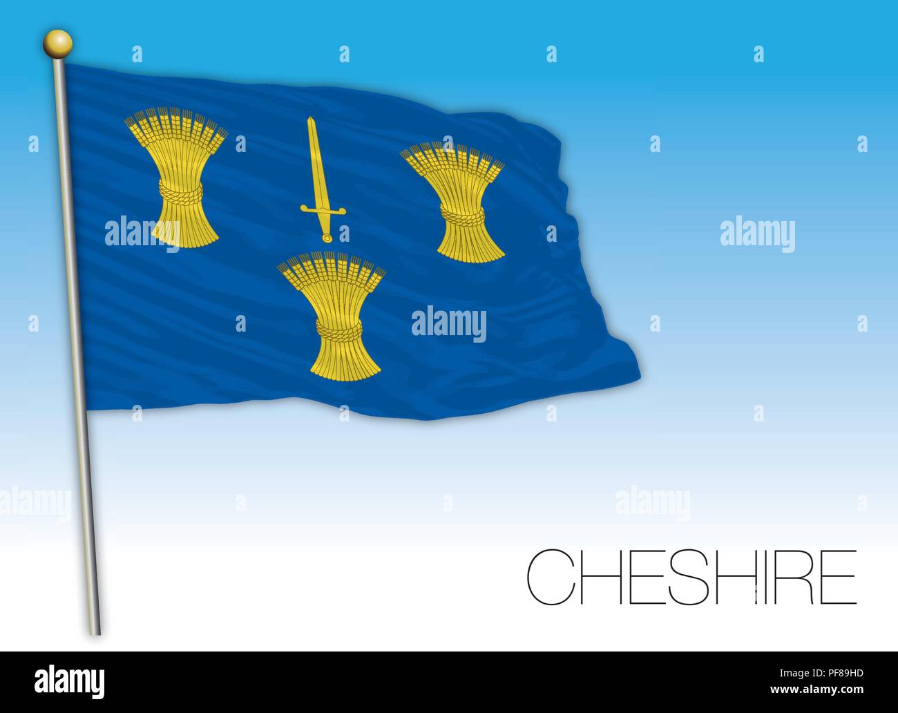 Drapeau du Cheshire, Royaume-Uni, vector illustration Illustration de Vecteur