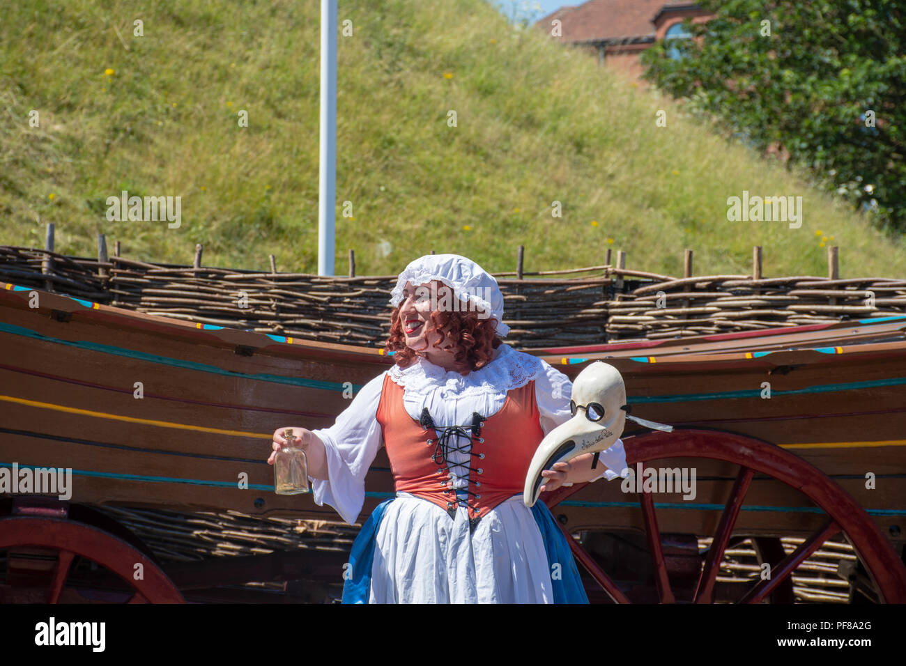 York Yorkshire UK - 26 juin 2018 : dame élisabéthaine en re-enactment Banque D'Images