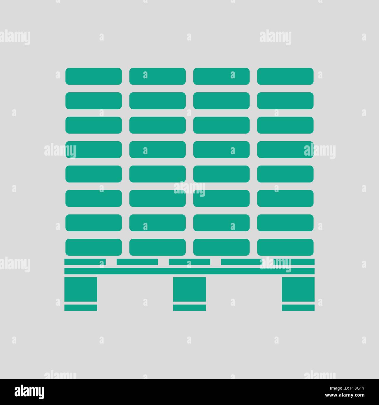 La construction de l'icône palette . Avec fond gris vert. Vector illustration. Illustration de Vecteur