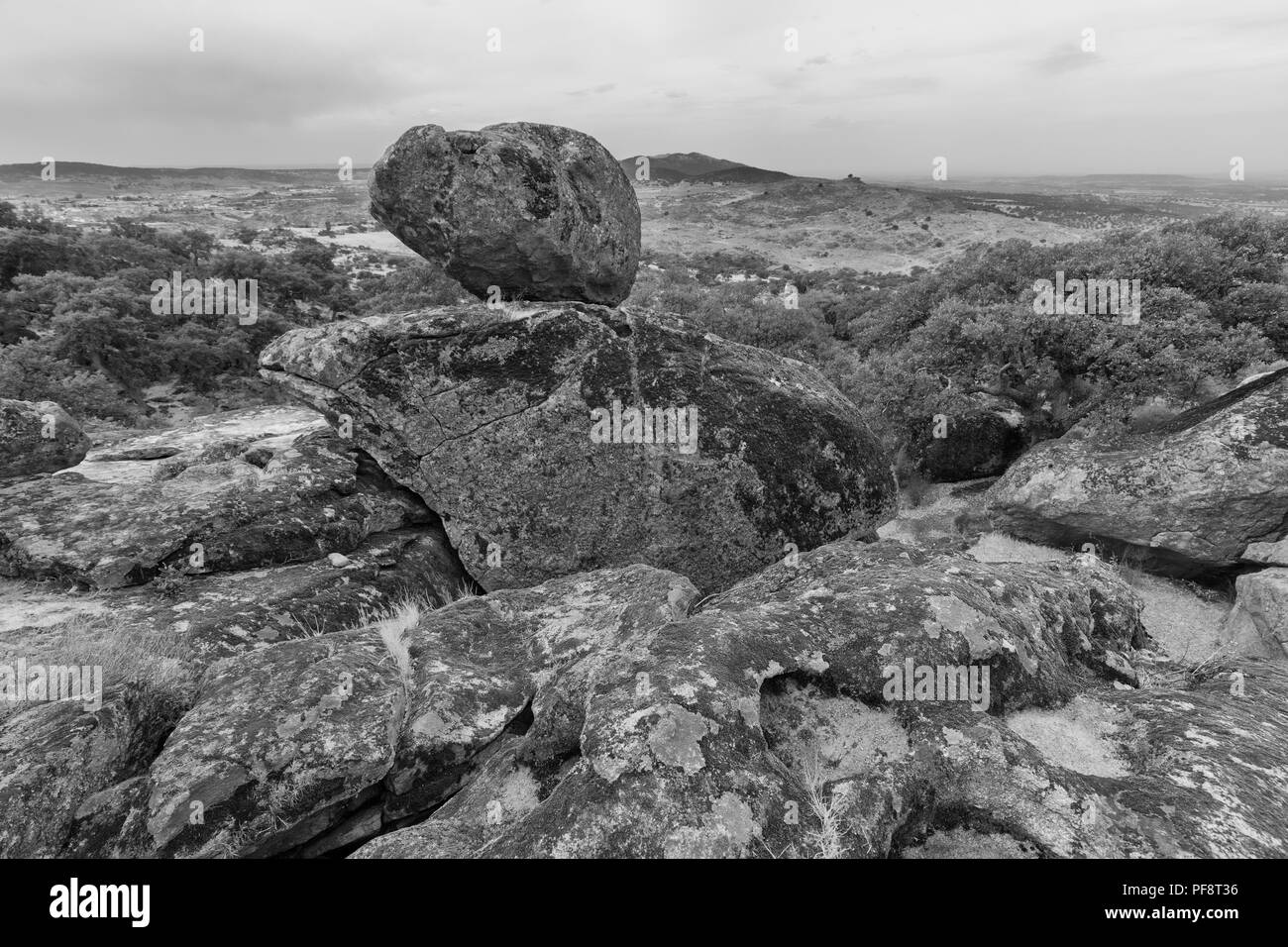 Paysage dans la zone naturelle d'Valcorchero, près de Plasencia. L'Estrémadure. L'Espagne. Banque D'Images