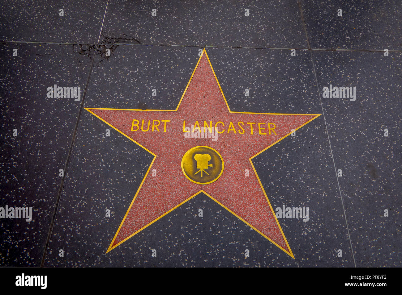 Los Angeles, Californie, USA, juin, 15, 2018 : Burt Lancaster étoile sur le Hollywood Walk of Fame à Hollywood, Californie Banque D'Images