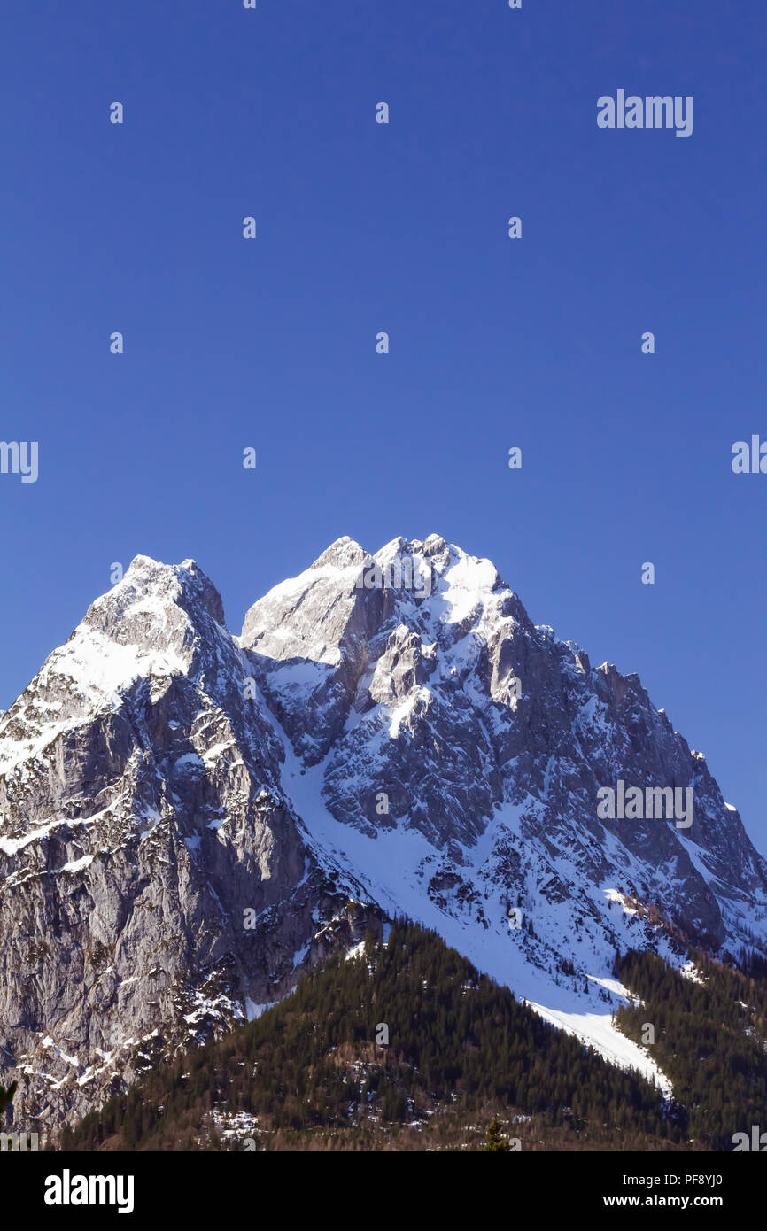 Zugspitze, la plus haute montagne de l'Allemagne Banque D'Images