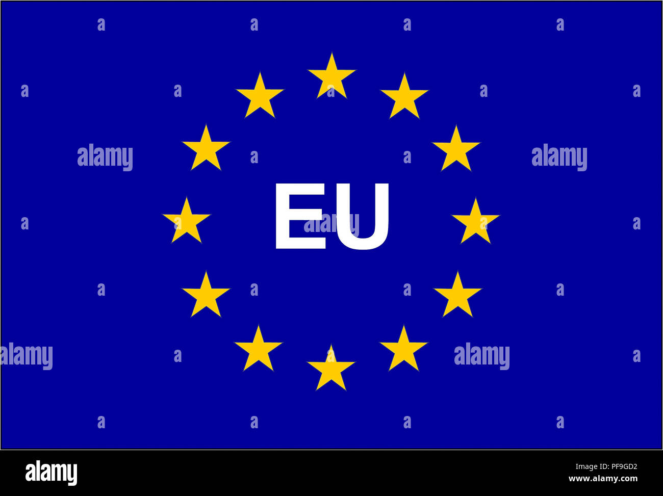 Drapeau de l'Union européenne et l'Union européenne symbole Banque D'Images