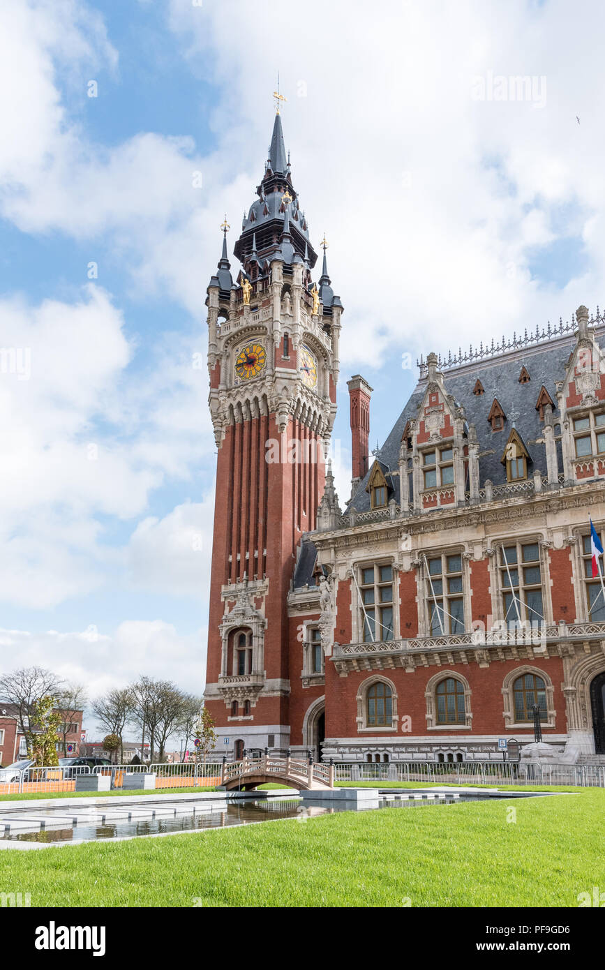 Hôtel de ville de Calais, France Banque D'Images