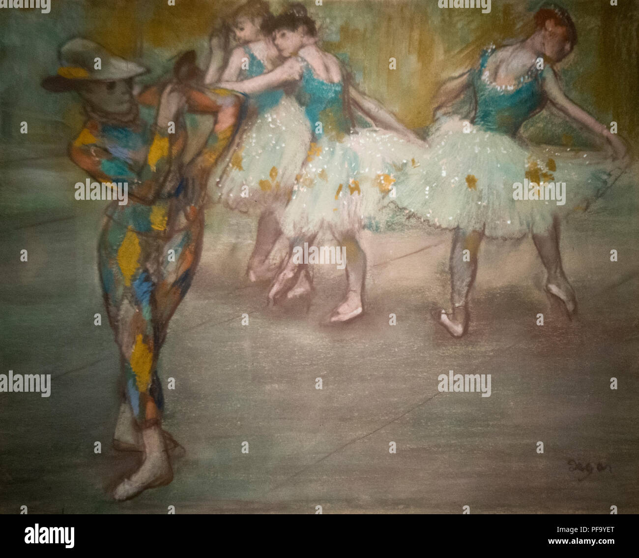 Edgar Degas - Arlequin danse (1890) Banque D'Images