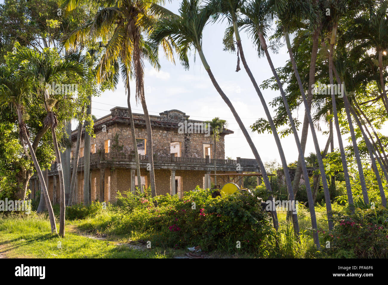 L'hôtel abandonné Hershey et délabrés, bâtiment historique de Camilo Cienfuegos, Cuba, ville ancienne Hershey Banque D'Images