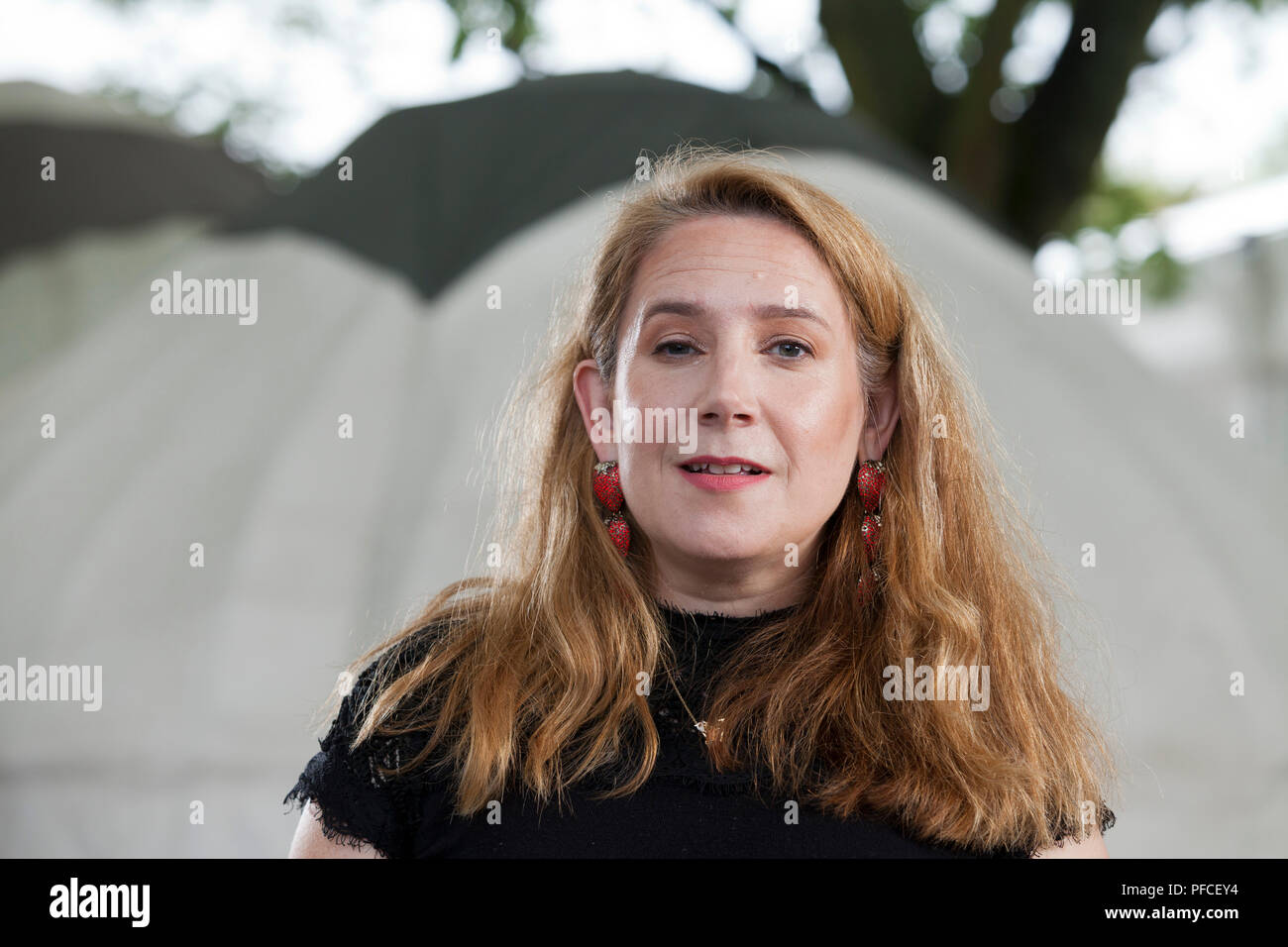 Edinburgh, Royaume-Uni. 21 août, 2018. Viv Groskop, le journaliste britannique, auteur et comédien. Photographié à l'Edinburgh International Book Festival. Edimbourg, Ecosse. Photo par Gary Doak / Alamy Live News Banque D'Images