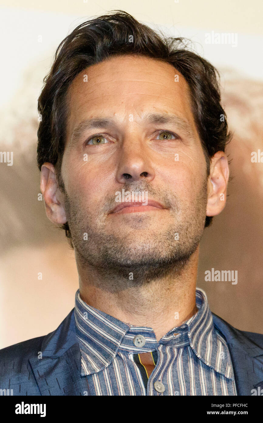 Tokyo, Japon. 21 août, 2018. L'acteur américain Paul Rudd assiste à un ventilateur spécial pour le film Ant-Man réunion et la Guêpe le 21 août 2018, Tokyo, Japon. Les acteurs qui s'est rendu au Japon pour promouvoir la suite Ant-Man qui sortira au Japon le 31 août. Credit : Rodrigo Reyes Marin/AFLO/Alamy Live News Banque D'Images