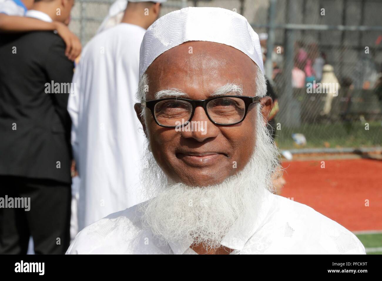 Jamaica Queens. Août 21, 2018. La Jamaïque, Queens, New York, le 21 août 2018 - Les participants au cours de l'Eid Mubarak célébrations dans la Jamaïque des reines. Promu par le centre musulman de la Jamaïque (JMC) que cervices l'un des plus importants de la communauté musulmane aux Etats-Unis. Photos : Luiz Rampelotto/EuropaNewswire | Conditions de crédit dans le monde entier : dpa/Alamy Live News Banque D'Images