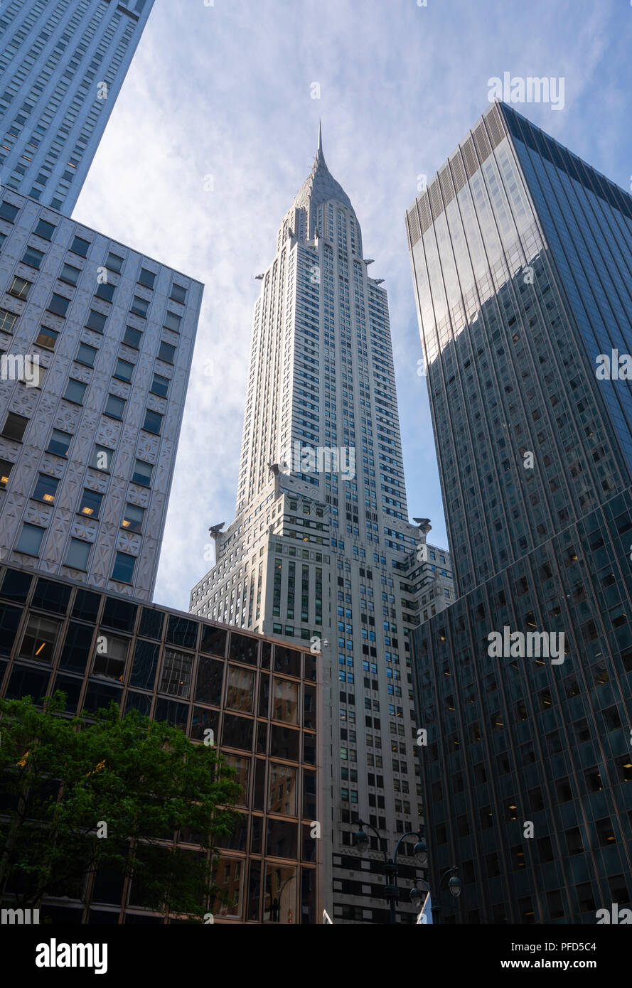 Vue sur le Chrysler Building à New York City Banque D'Images