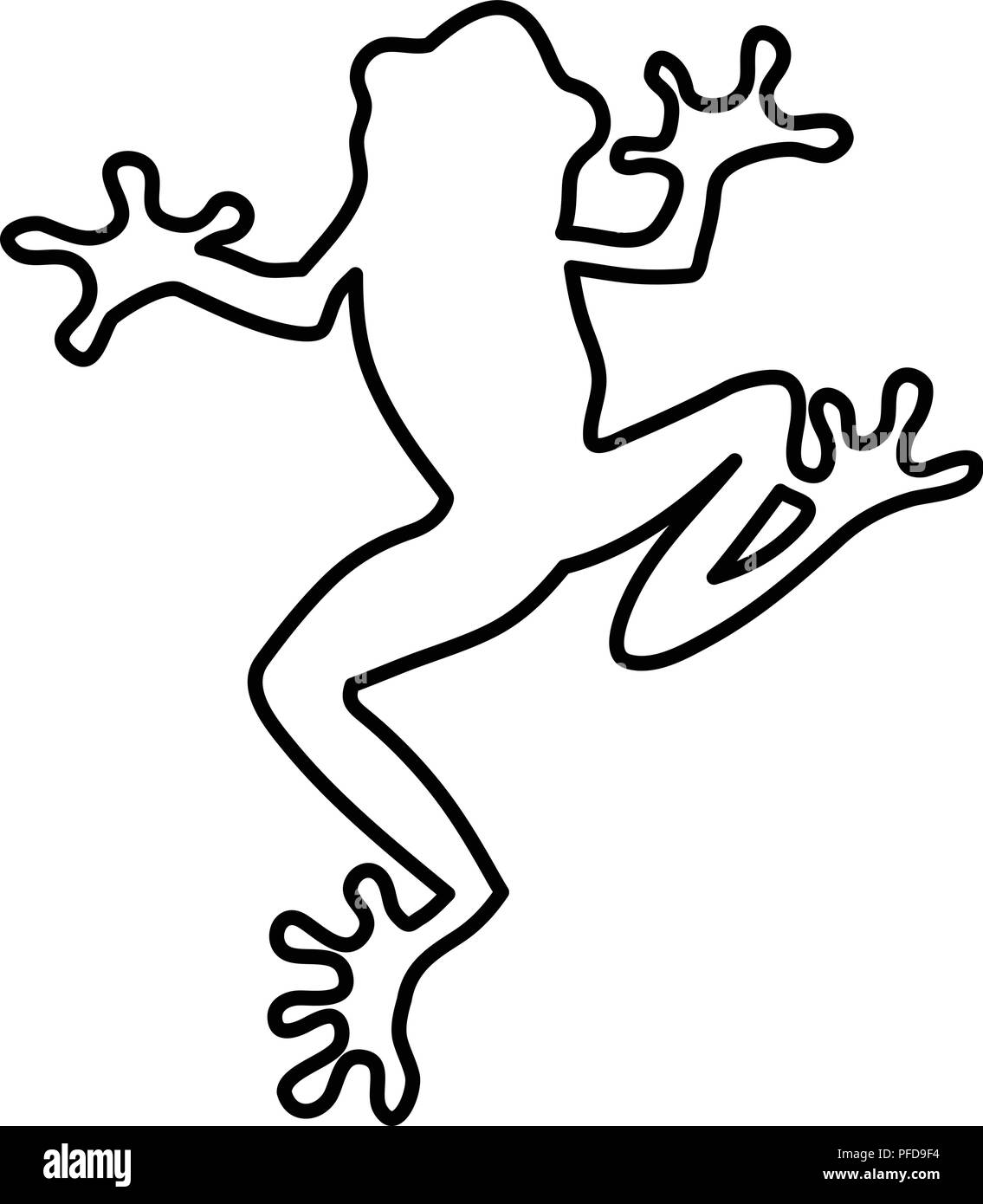 Lignes de grenouille. illustration vectorielle pour coloriage crapaud grenouille adultes. lignes noir et blanc hop frog crapaud motif dentelle. Illustration de Vecteur