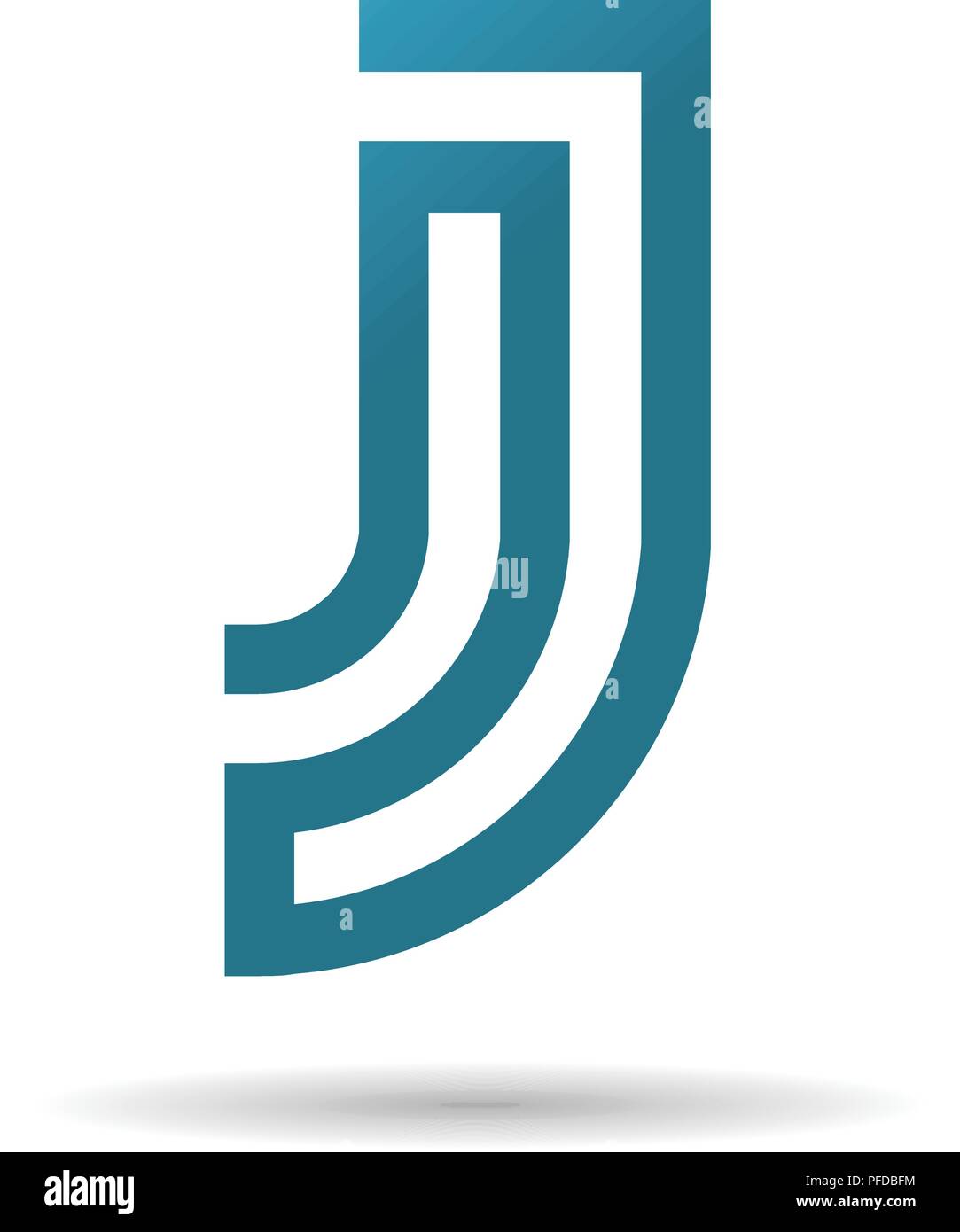 Creative Lettre J logo design éléments de modèle, j lettre meilleur logo design, logo design alphabet Illustration de Vecteur