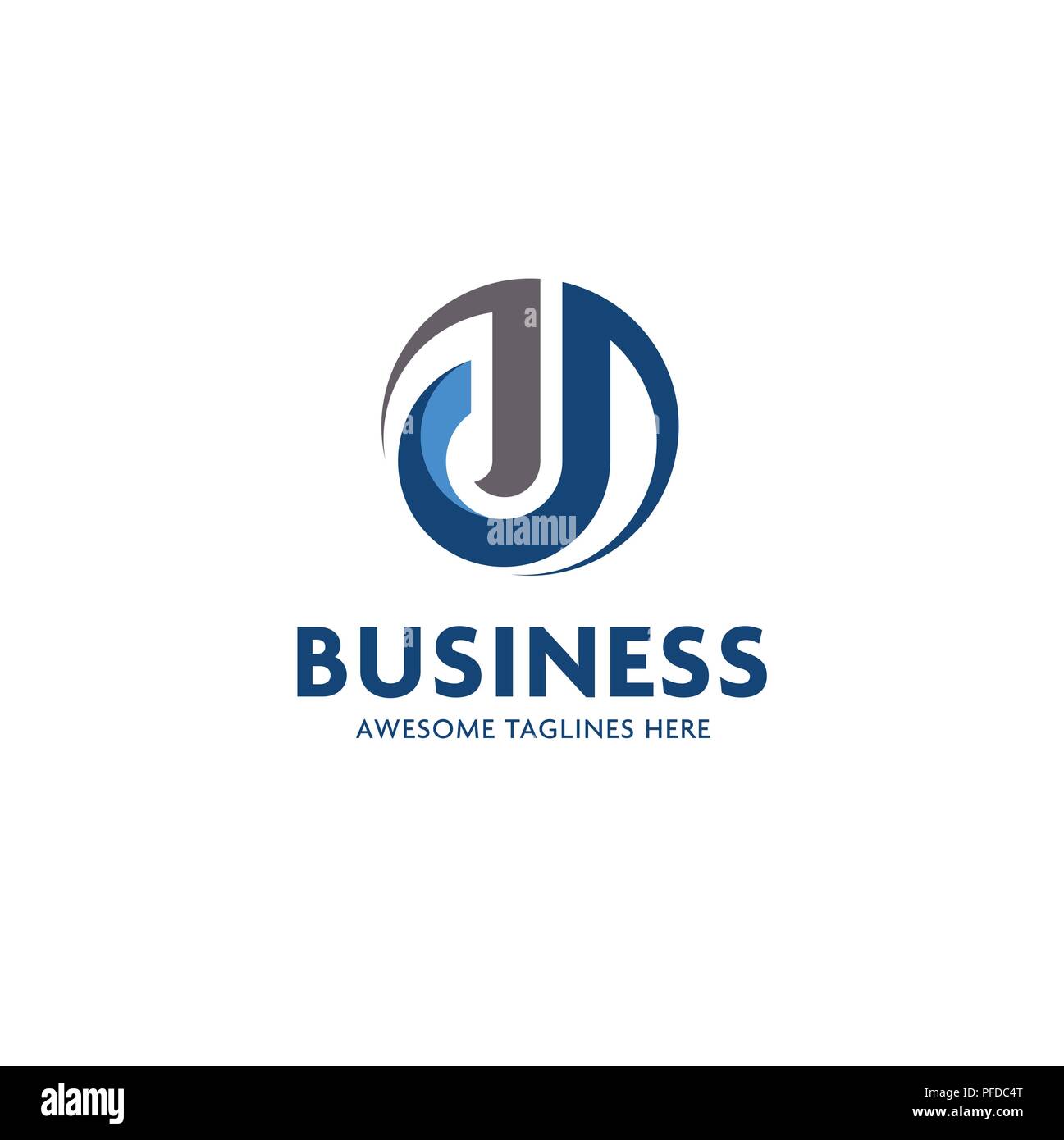 J lettre circulaire avec logo vector illustration modèle, Lettre J, vecteur logo creative Lettre J lettre logo Illustration de Vecteur