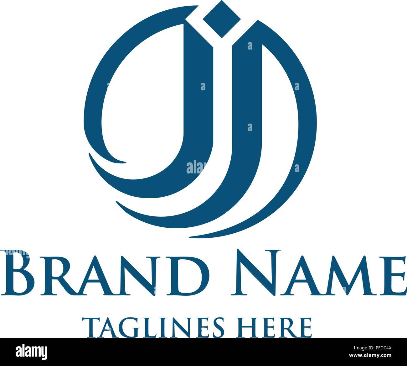 J lettre circulaire avec logo vector illustration modèle, Lettre J, vecteur logo creative Lettre J lettre logo Illustration de Vecteur