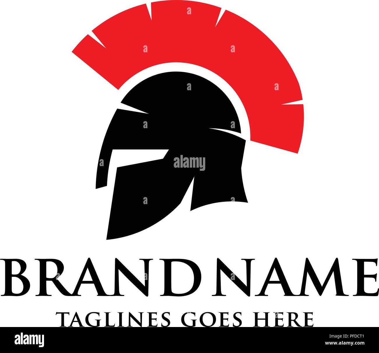 Logo casque spartiate, antiquités vecteur conception casque guerrier spartiate Illustration de Vecteur