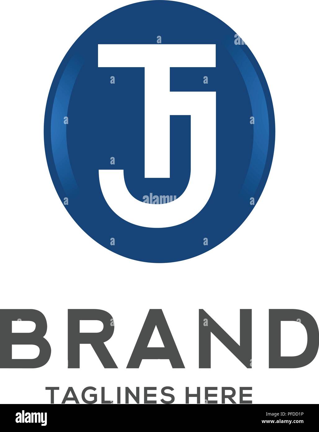 Lettre TJ logo design illustration vectorielle, modèle de lettre T vector logo, lettre T et J, vecteur logo Lettre création logo lettre TJ Illustration de Vecteur